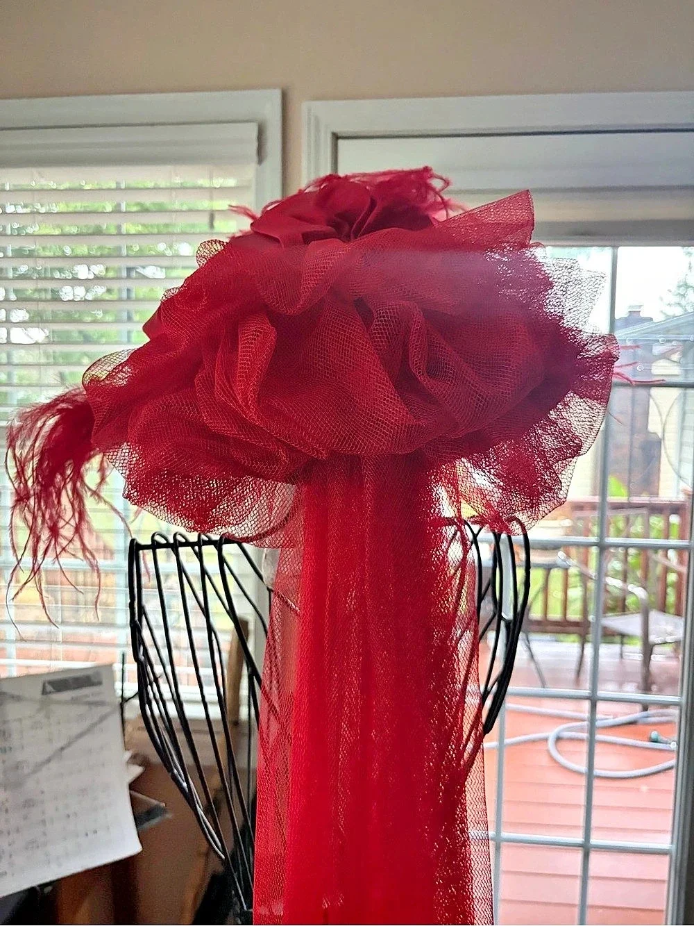 Artifacts Vintage Collections The MaryJean Collection Vintage Red Feather Hat Ve